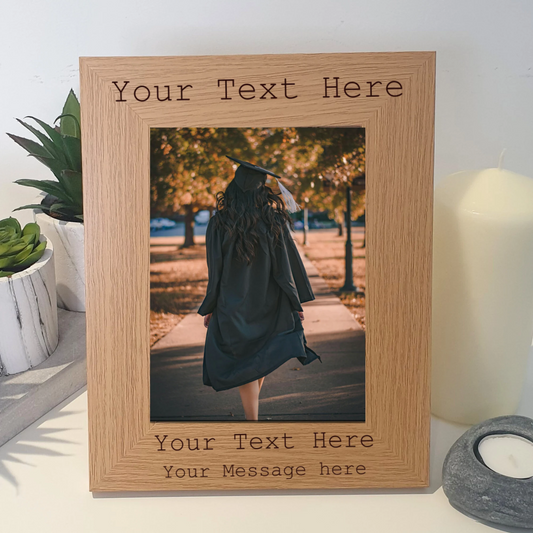 Custom Engraved Picture Frame Any Text